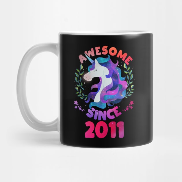 Cute Awesome Unicorn Since 2011 Funny Gift by saugiohoc994